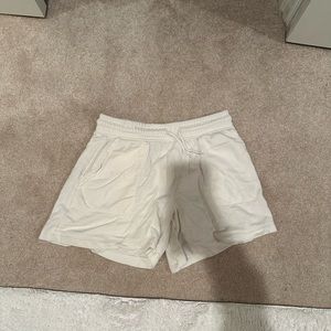 Kids Unisex White Sweat Shorts